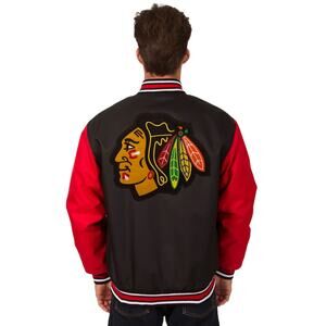 Chicago Blackhawks Poly-Twill Jacket (P03blk/red)